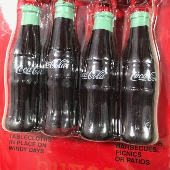 Set of 4 Vintage Coca-Cola Coke Bottle Tablecloth Weights - Picture 2 of 6